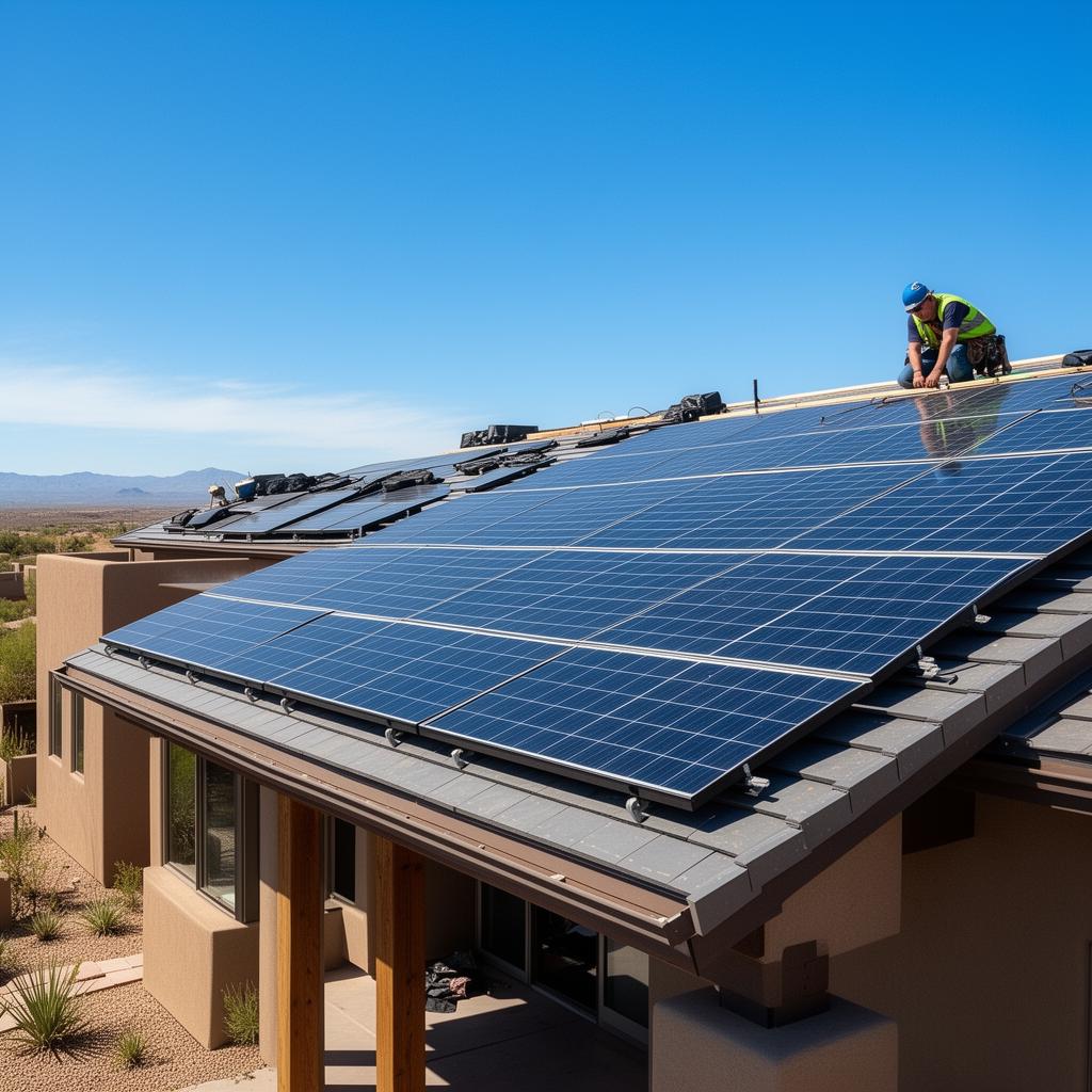 Bare Roof → High-Efficiency Solar Array — after